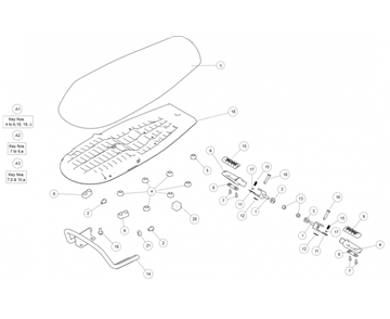 SADDLE/FOOTREST AR INTERCEPTOR 650