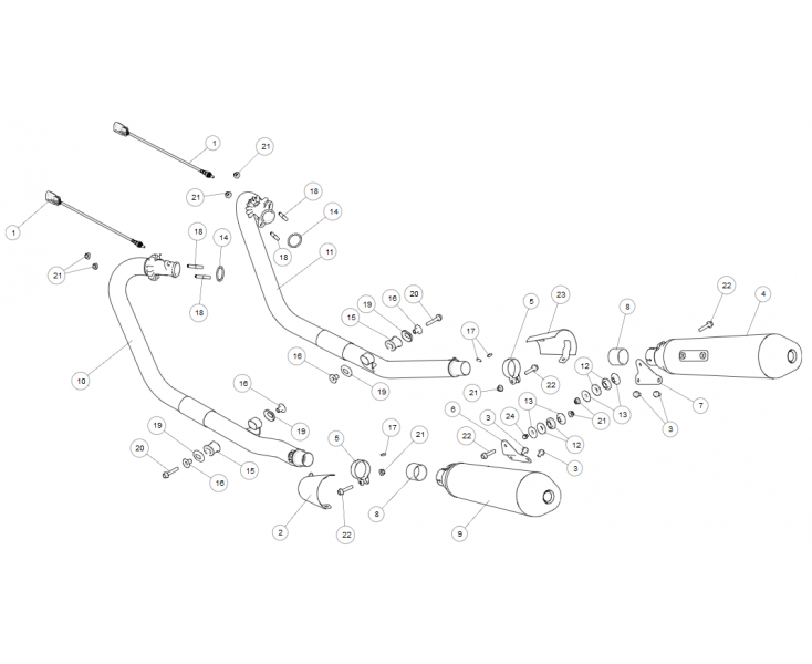 EXHAUST CONTINENTAL GT 650