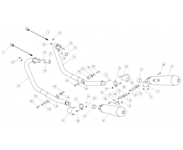 EXHAUST CONTINENTAL GT 650