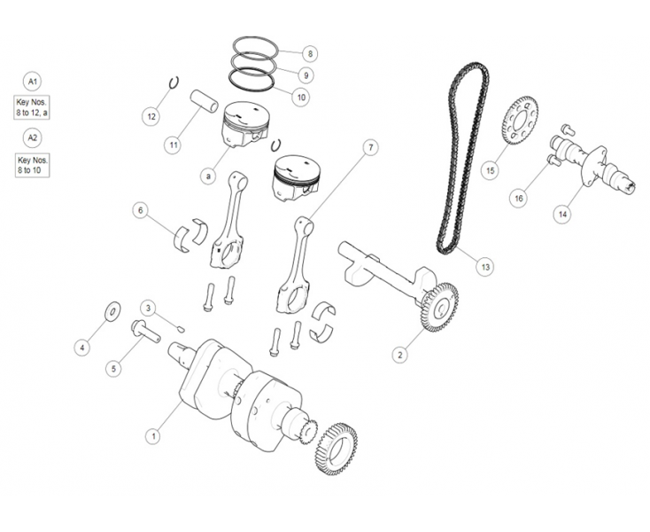 PISTON/CRANKSHAFT/CONNECTING ROD/CAMSHAFT CONTINENTAL GT 650