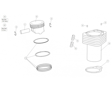 CYLINDER/PISTON CONTINENTAL GT 535 (E3)