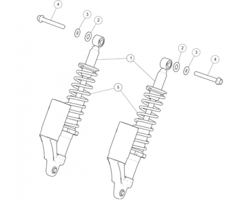 REAR SHOCK ABSORBERS CONTINENTAL GT 535 (E3)