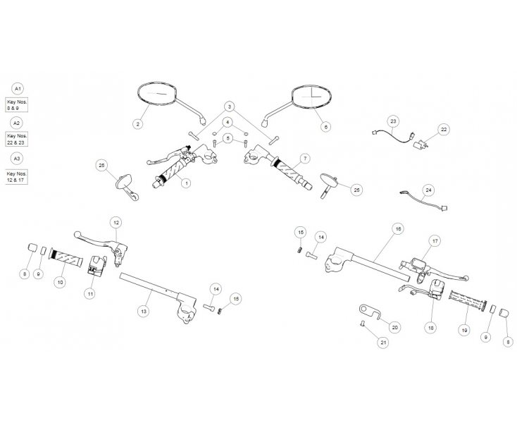 HANDLE BAR ASSEMBLY CONTINENTAL GT 535 (E3)