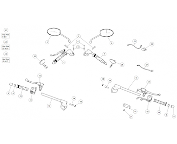 HANDLE BAR ASSEMBLY CONTINENTAL GT 535 (E3)