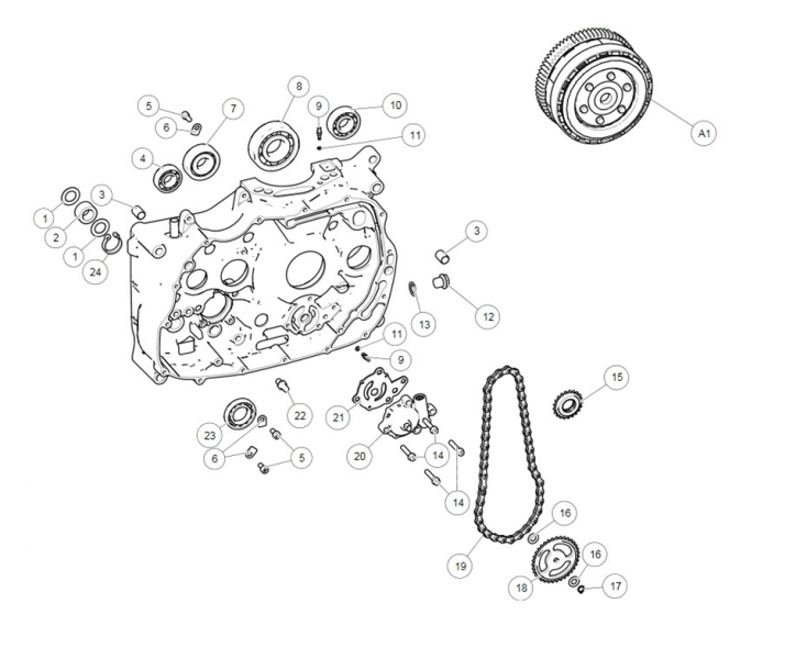 RIGHT ENGINE HOUSING ASSY HIMALAYAN