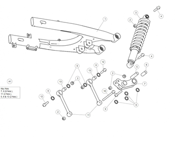SWINGARM / SHOCK ABSORBER HIMALAYAN