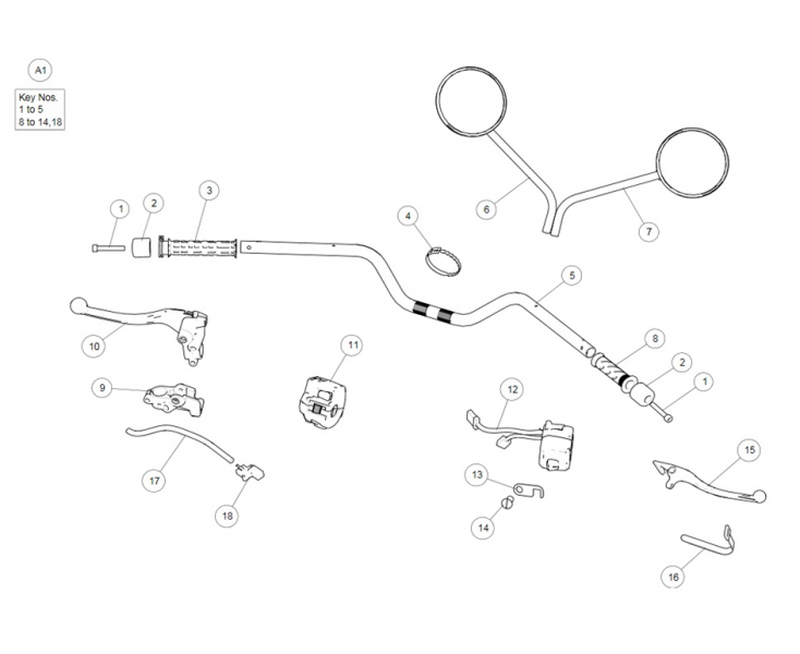 HANDLEBAR ASSY CLASSIC 500 (E4)