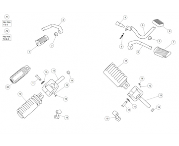 FRONT/REAR FOOTREST CLASSIC 500 (E4)