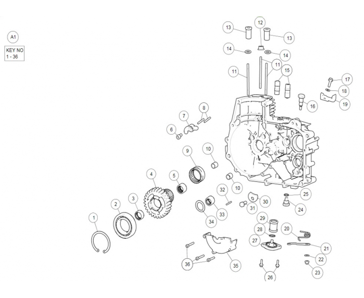 RIGHT ENGINE HOUSING ASSY CLASSIC 500 (E4)