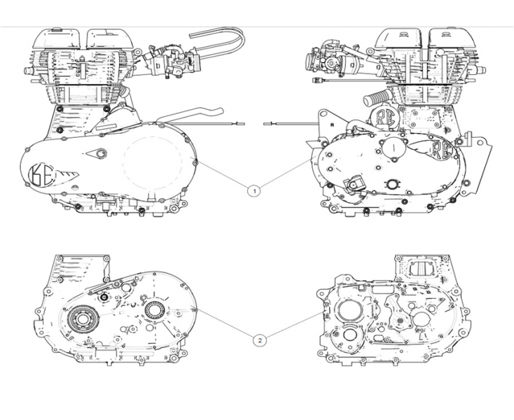 ENGINE/CRANKCASE CLASSIC 500 (E4)
