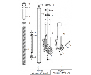 FORK MODEL 38MM CLASSIC 500 (E3)