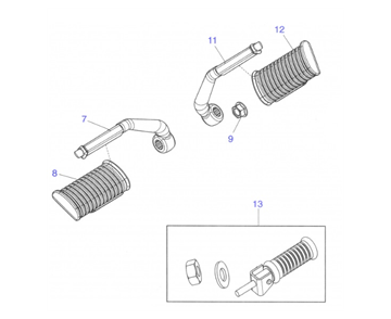 FRONT/REAR FOOTREST CLASSIC 500 (E3)