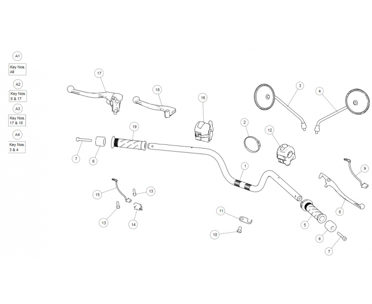 HANDLEBAR ASSY CLASSIC 500 (E3)