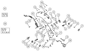REAR MUDGUARD / INDICATOR / REAR LIGHT METEOR 350