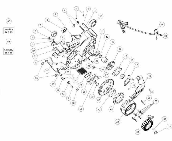 LEFT CRANKCASE HIMALAYAN (E5)