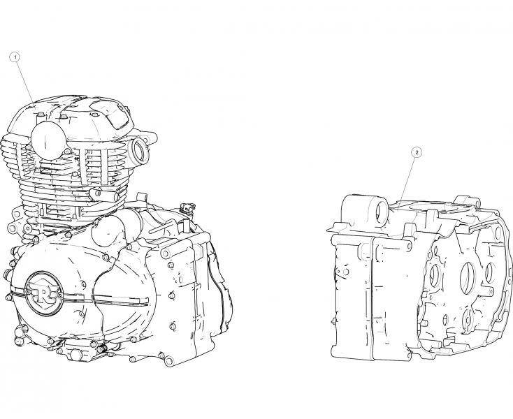 ENGINE CRANKCASE HIMALAYAN (E5)