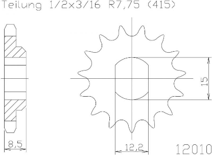 Afbeeldingen van Voortandwiel sx 50 00/2023