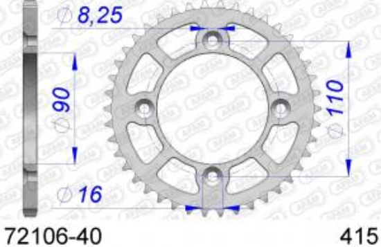 Picture of Achtertandwiel sx 50 14/27 afam