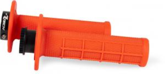 Afbeeldingen van R20 LOCK-ON GRIPS HALF WAFFLE NEON ORANGE