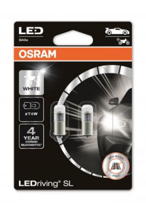 Afbeeldingen van OSRAM 0,8W T4W BA9S LED WHITE