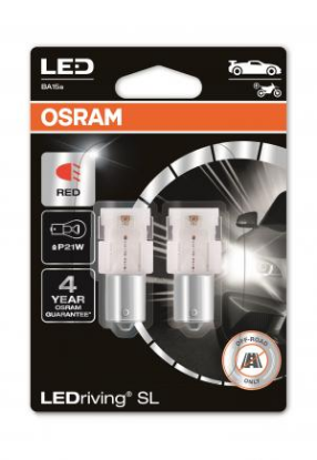 Afbeeldingen van OSRAM 1,9W P21W BA15S LED RED