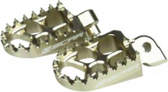 Picture of YZ65 18- / YZ85 02- / YZ-YZF 97- & FANTIC EVO FOOTPEGS ALU TI COLOR + 10MM