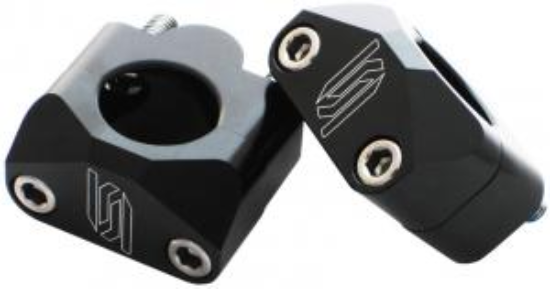 Afbeeldingen van UNIVERSAL BAR MOUNT KIT BLACK COLOR 22.2MM CLAMP TO 28.6MM