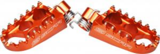 Picture of SX 50/65 98- / SXF -15 / EXC/F -16 STANDARD FOOTPEGS ALU ORANGE COLOR