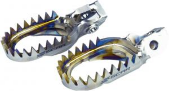 Picture of SX-TC 85 18- / SXF-FC 16- / EXC-FE 17- TITANIUM FOOTPEGS ANTI MUD KTM-HSQ