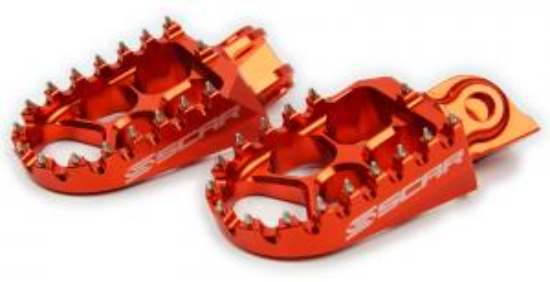 Picture of KTM 85SX Enduro690 Freeride250R Freeride350 Freeride250F Husqvarna Enduro701 EVO FOOTPEGS ALU ORANGE COLOR