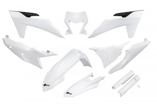 Picture of UFO FULL KIT KTM WHITE WITH HEADLIGHT - EXC / EXCF 2024