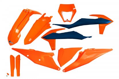 Afbeeldingen van UFO FULL KIT KTM OEM 22 WITH HEADLIGHT - EXC / EXC-F 2020-2023