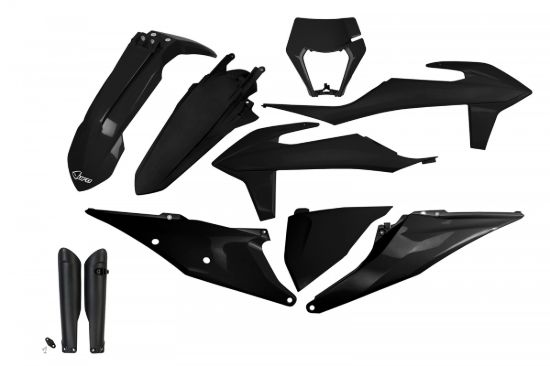 Picture of UFO FULL KIT KTM BLACK WITH HEADLIGHT - EXC /EXC-F 2020-2023