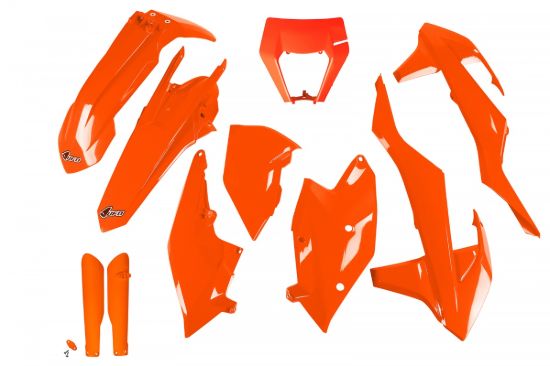 Picture of UFO FULL KIT KTM NEON ORANGE WITH HEADLIGHT - EXC / EXC-F 2017-2019