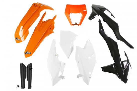 Afbeeldingen van UFO FULL KIT KTM OEM 18 WITH HEADLIGHT - EXC / EXC-F 2017-2019