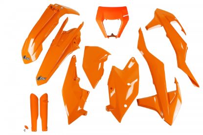 Afbeeldingen van UFO FULL KIT KTM ORANGE WITH HEADLIGHT - EXC / EXC-F 2017-2019