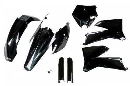 Afbeeldingen van UFO FULL KIT KTM BLACK - SX / SX-F 2005-2006