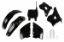 Afbeeldingen van UFO FULL KIT KAWASAKI BLACK - KX 125/250 1996-1998