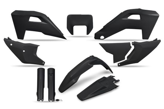 Afbeeldingen van UFO FULL KIT BLACK RESTYLING HERITAGE STYLE - TE 150/250/300 2024- FE 250/350/450/501 2024-
