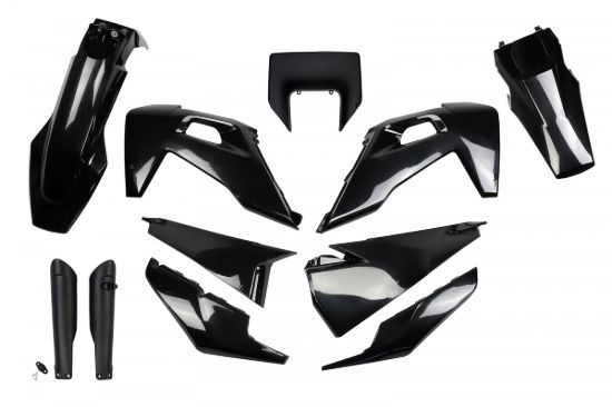 Picture of UFO FULL KIT HUSQVARNA BLACK WITH HEADLIGHT - TE / FE 2020-2023