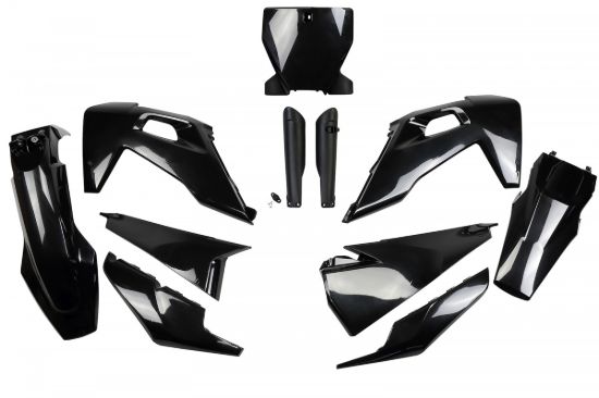 Afbeeldingen van UFO FULL KIT HUSQVARNA BLACK - TC / FC 2019-2022
