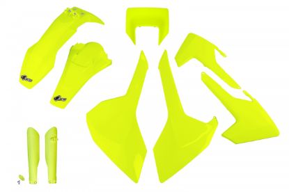 Picture of UFO FULL KIT HUSQVARNA NEON YELLOW - TE / FE 2017-2019