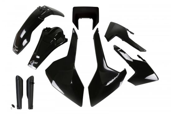 Afbeeldingen van UFO FULL KIT HUSQVARNA BLACK - TE / FE125 2017-2019