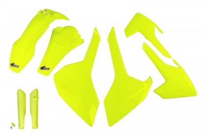 Picture of UFO FULL KIT HUSQVARNA NEON YELLOW - TE / FE 2017 - 2019