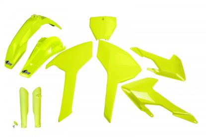 Picture of UFO FULL KIT HUSQVARNA NEON YELLOW - TC / FC 2016-2018