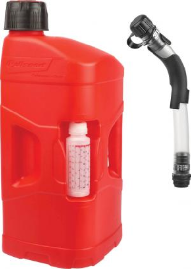 Afbeeldingen van Benzinekan 20L met dop + vulslang met bocht