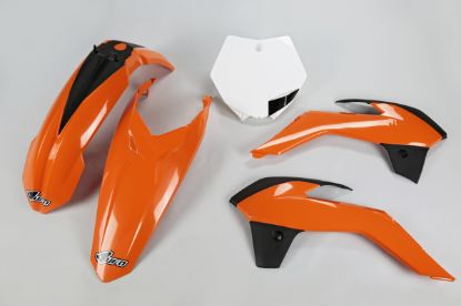 Afbeeldingen van UFO PLASTIC KIT KTM ORANGE / BLACK (OEM) - KTM 85 13-14