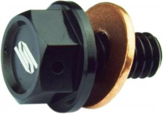 Afbeeldingen van Scar Magnetische Olieaftapplug Zwart Kawasaki KX250 KX250X 2021-2024 KX450 KX450X 2021-2023