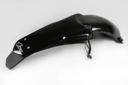 Afbeeldingen van UFO REAR FENDER (W/LED) YAMAHA BLACK - YZ125/250 02-14