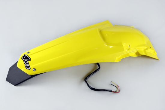 Afbeeldingen van UFO REAR FENDER (W/LED) SUZUKI YELLOW - RMZ250 10-18